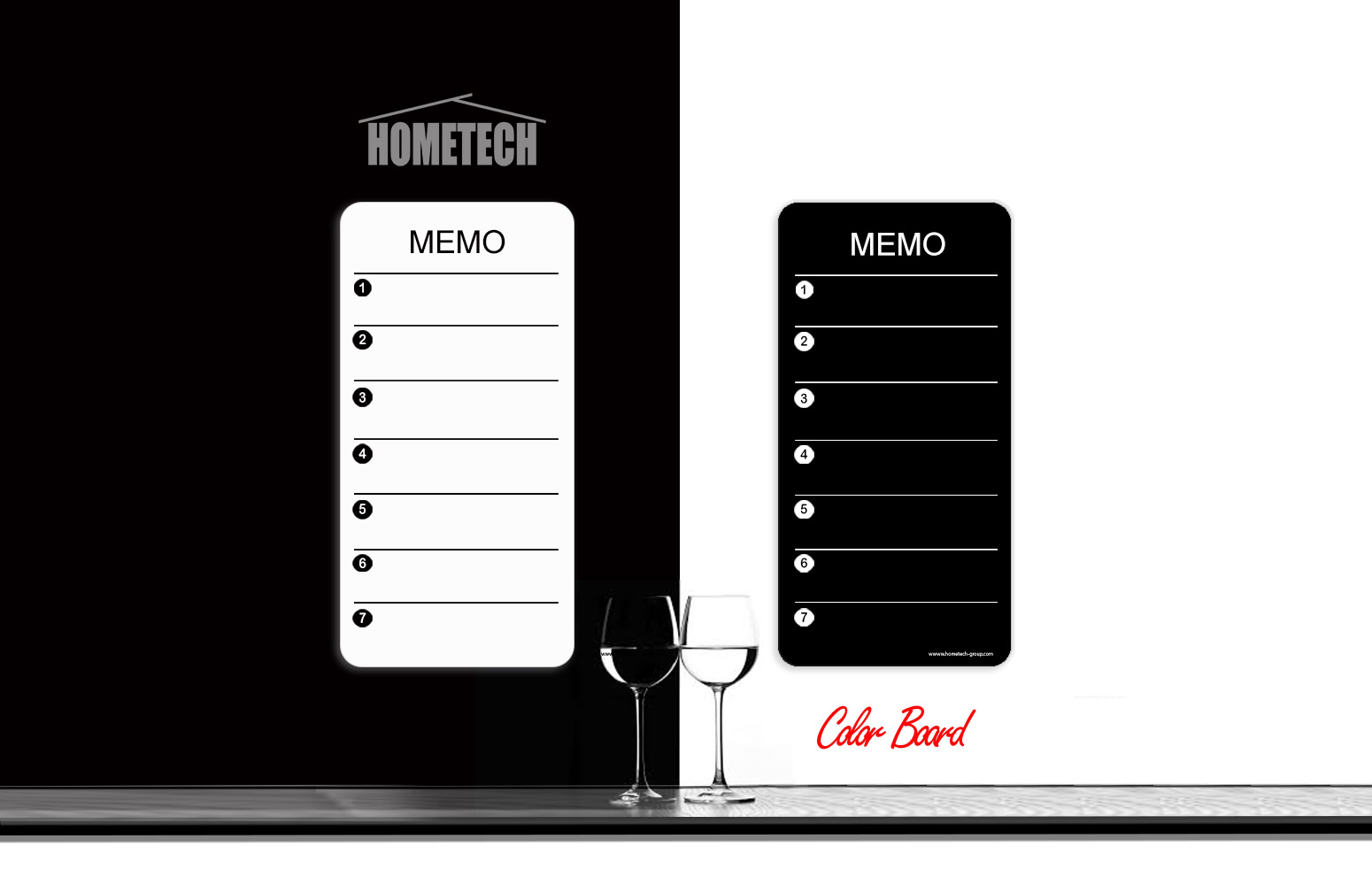 وایت برد شیشه ای سوپر کلیر یادداشت Memo Board وایت برد شیشه ای سوپر کلیر یادداشت Memo Board